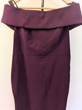 Plum off the shoulder Calvin Klein dress